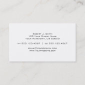 Le carte de visite d'hommes modernes (Dos)