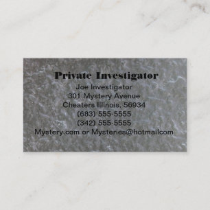 Le carte de visite d'investigateur privé