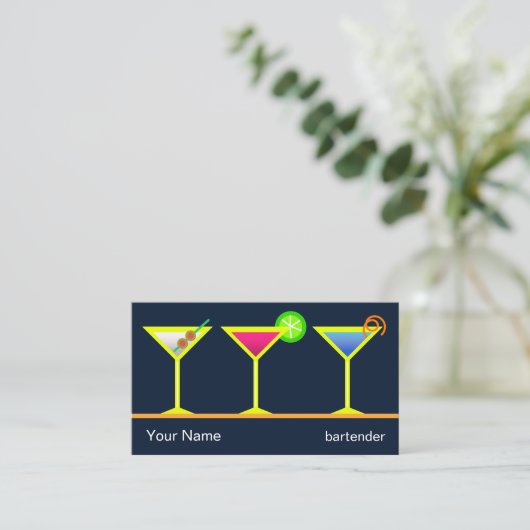 Le carte de visite du barman (Debout devant)