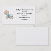 Le carte de visite du bébé (Devant / Derrière)