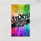 Le carte de visite du DJ de personnes de partie (Dos)