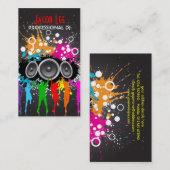 Le carte de visite du DJ de personnes de partie (Devant / Derrière)