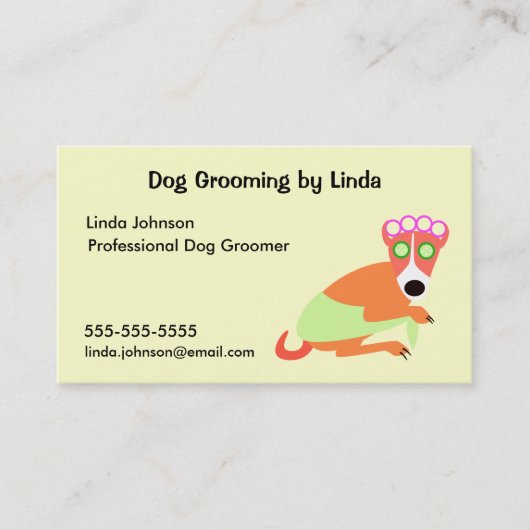 Le carte de visite du Groomer de chien (Devant)