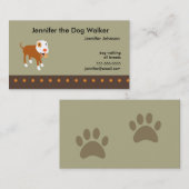 Le carte de visite du marcheur de chien (Devant / Derrière)