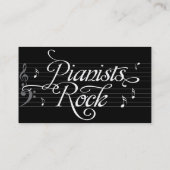 Le carte de visite du musicien de pianiste de (Dos)