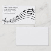 Le carte de visite du musicien de pianiste de (Devant / Derrière)