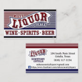 Le carte de visite du pays de l'alcool de Mike (Devant / Derrière)