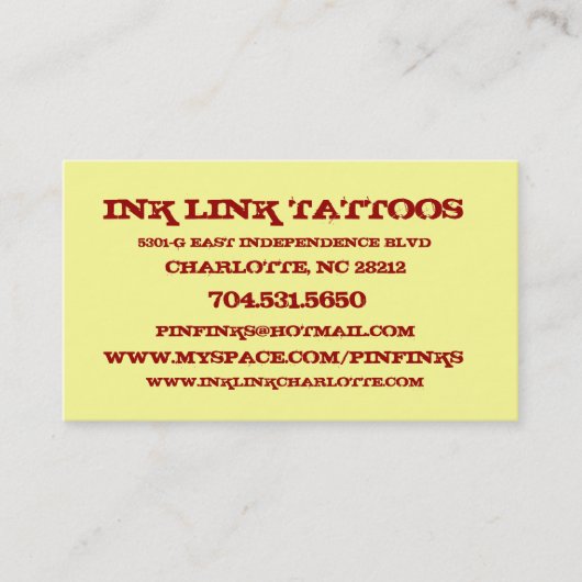 Le carte de visite du Pin (Devant)