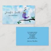 Le carte de visite du professeur d'oiseau chanteur (Devant / Derrière)