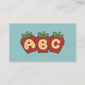 Le carte de visite du professeur fait sur commande (Dos)