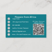 Le Carte de visite du roi Protea (Dos)