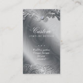 Le carte de visite élégant de bijoux laisse l'or (Dos)