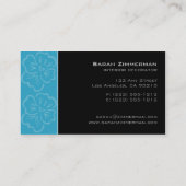 Le Carte de visite Floral Aqua (Dos)