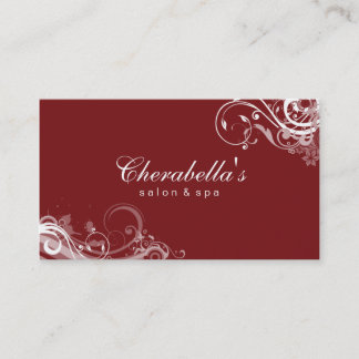 Le carte de visite floral de spa de salon