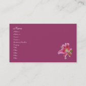 Le Carte de visite Lily de Carolyn (Devant)
