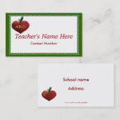 Le carte de visite lunatique du professeur (Devant / Derrière)