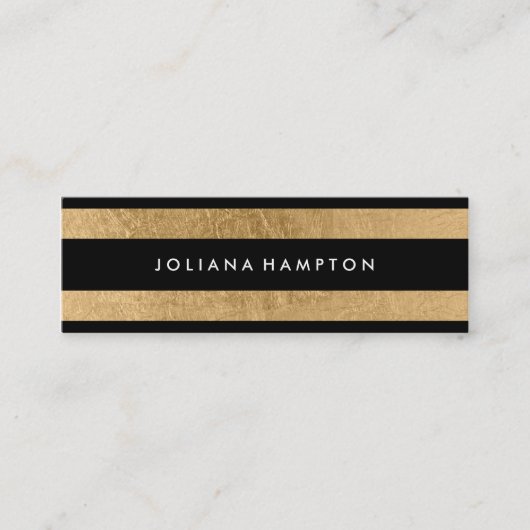 Le carte de visite Luxe d'or noir moderne, (Devant)