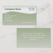 Le carte de visite mou de vague verte, conçoivent (Devant / Derrière)
