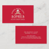 Le Carte de visite rouge Casquette de Baker (Devant / Derrière)