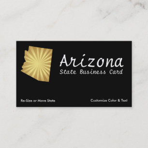 Le carte de visite Sun d'état de l'Arizona rayonne