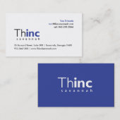 Le carte de visite ThincSavannah de Tom (Devant / Derrière)