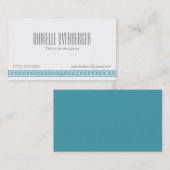 Le carte de visite turquoise des femmes chiques (Devant / Derrière)