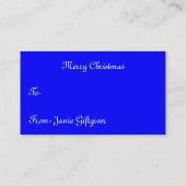 Le carte de visite vivant de nativité (Dos)