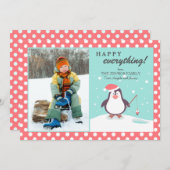 Le Carte photo de vacances de Penguin (Devant / Derrière)