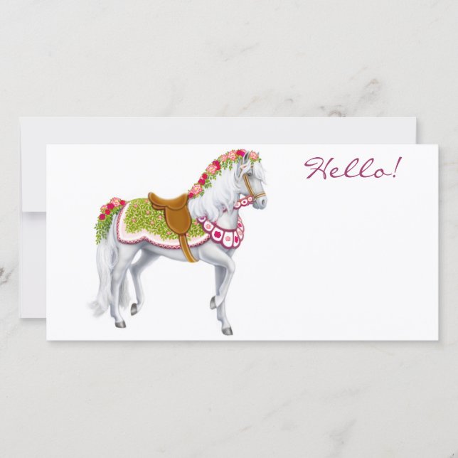 Le Carte photo du cheval Rose (Devant)