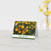 Le Carte pour notes du champ de pavots vous a manq (Fleur jaune)