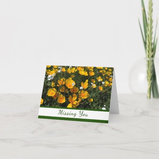 Le Carte pour notes du champ de pavots vous a manq (Devant)