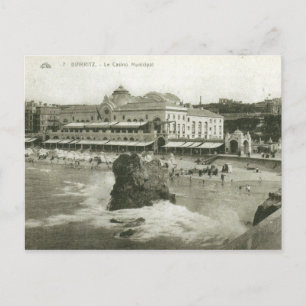 Le Casino Municipal, Biarritz, Vintage van Frankri Briefkaart
