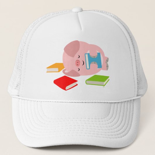Le Casquette de Little Book Lover (Cartoon Pig) (Devant)