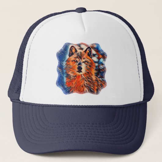 Le casquette du camionneur de faune de loups de (Devant)