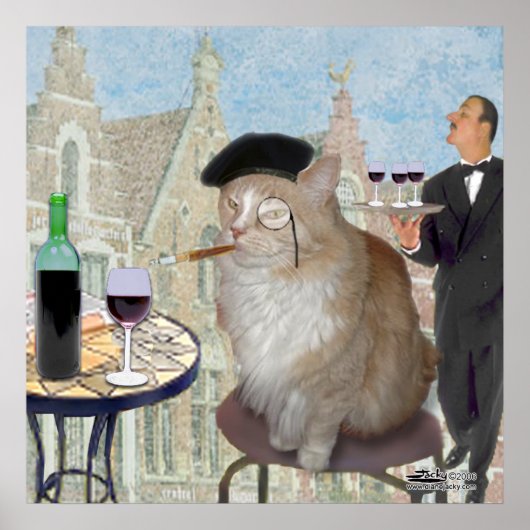 Le Cat du Cafe Poster (Voorkant)