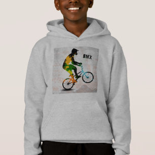 Le cavalier de BMX en peinture abstraite