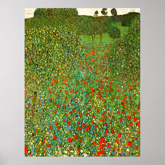 Le célèbre tableau de Gustav Klimt, Mohnfeld (1907 (Devant)