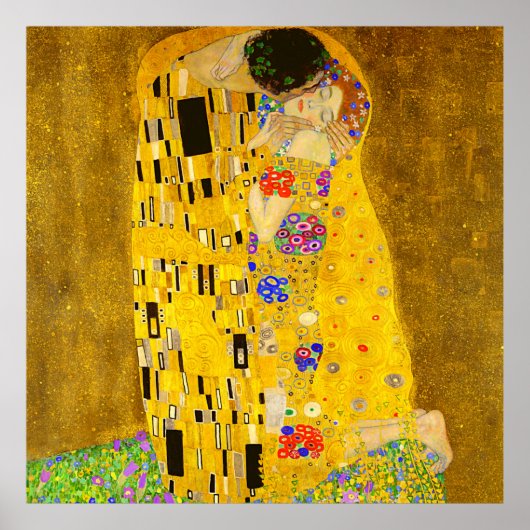 Le célèbre tableau de Gustav Klimt, The Kiss. (Devant)