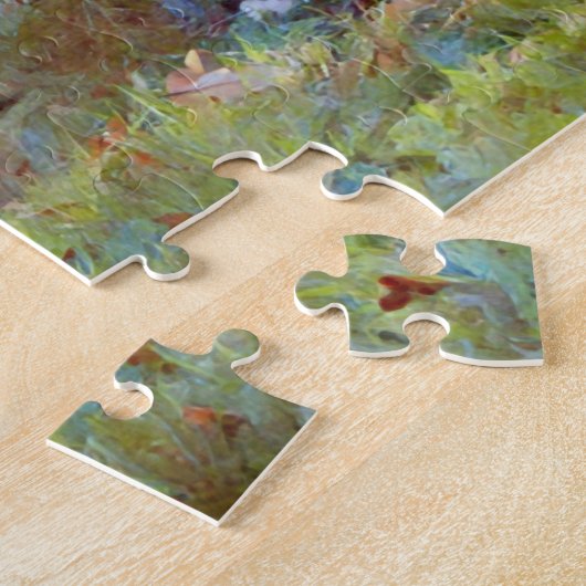 Le cerf dans un puzzle d'art animal de prairie (Côté)
