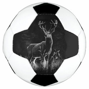 Le cerf majestueux en pleine nature - Art noir et