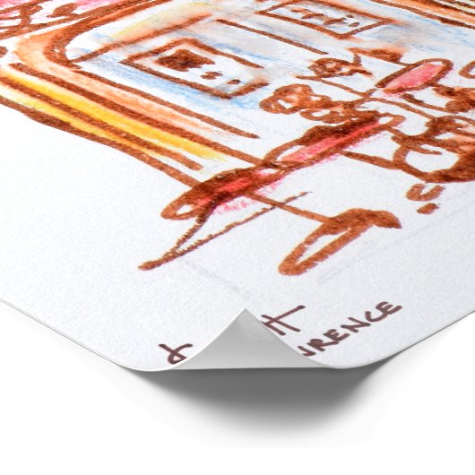 Le Cezanne cafe, Aix en Provence, Frankrijk Poster (Hoek)