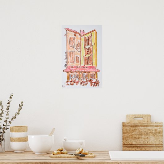 Le Cezanne cafe, Aix en Provence, Frankrijk Poster (Keuken)