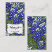 Le champ de Bluebonnet fleurit le carte de visite (Devant / Derrière)