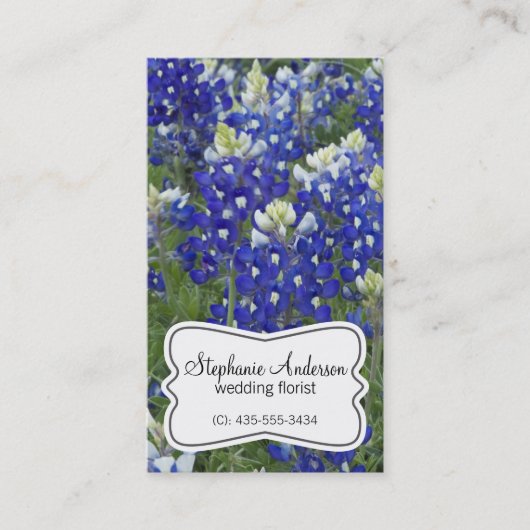 Le champ de Bluebonnet fleurit le carte de visite (Devant)