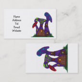 Le champignon pourpre loge des cartes de visite (Devant / Derrière)