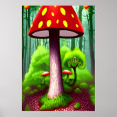 Le champignon rouge | AI Art Poster (Devant)