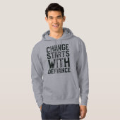 Le changement commence par le Sweat - shirt à capu (Devant entier)