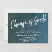 Le changement est bon ! Carte graphique Turquoise  (Devant)