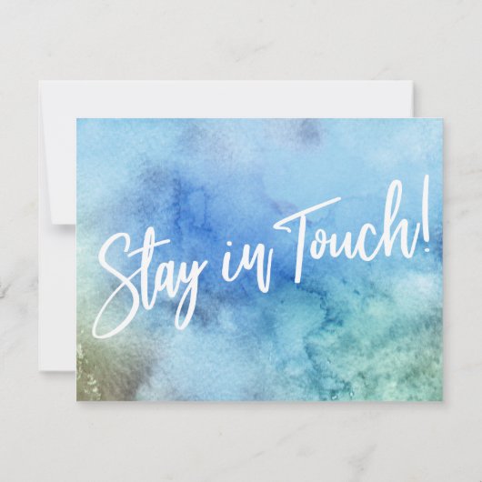 Le changement est bon ! Faire-part bleu vert (Dos)