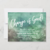 Le changement est bon ! Faire-part d'aquarelle ver (Devant)